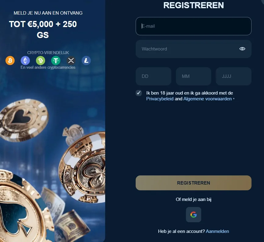 Revery Play Casino Registratie en KYC